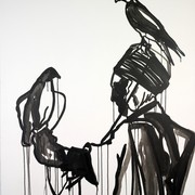 Paul Sloan, "The Falconer" (oil on canvas, 2009).